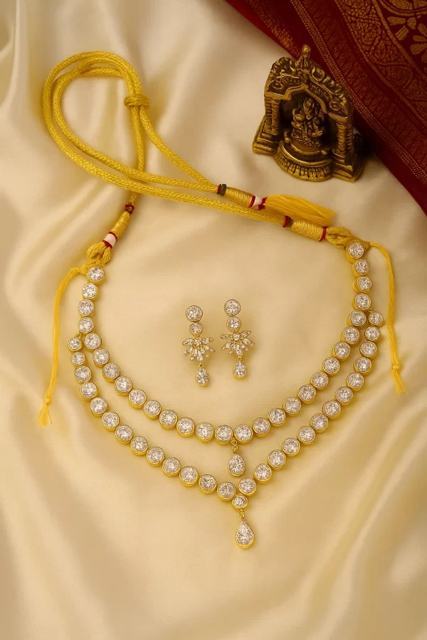 Aarohi Gold-Toned CZ Festive Set