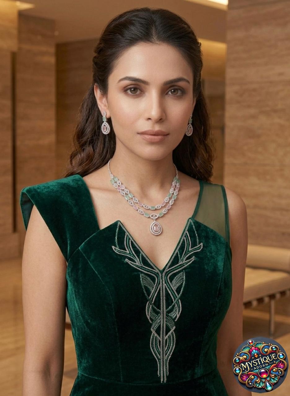 Pastel Grace Layered Necklace Set,