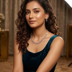 Starlight Crystal Lattice Necklace Set