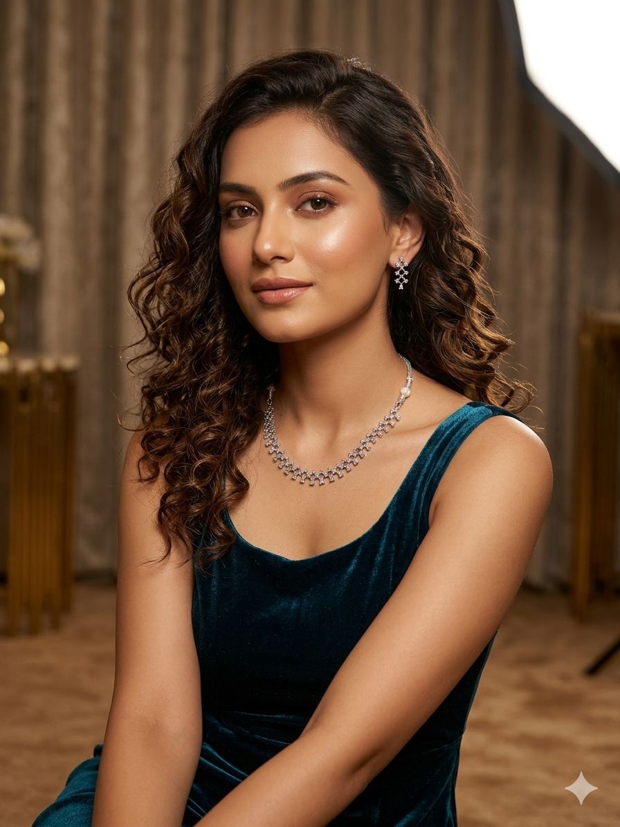 Starlight Crystal Lattice Necklace Set